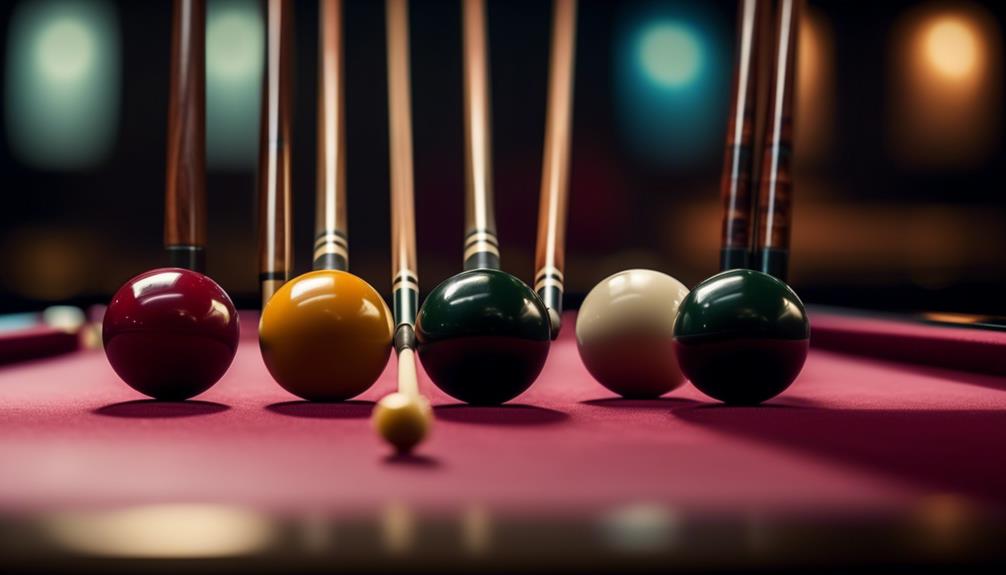different types of cue sticks