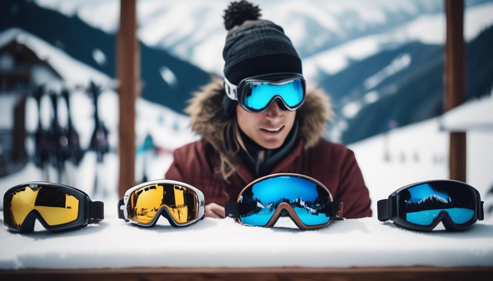 renting goggles at ski