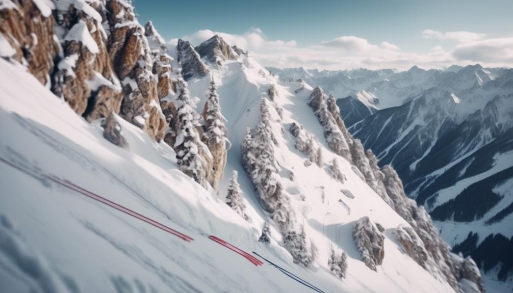 steep ski run courchevel france