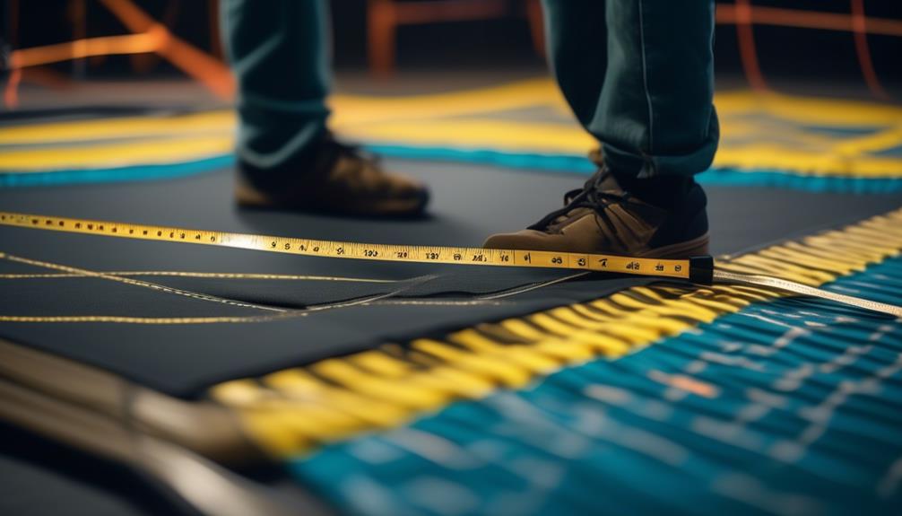 trampoline mat measurement guide