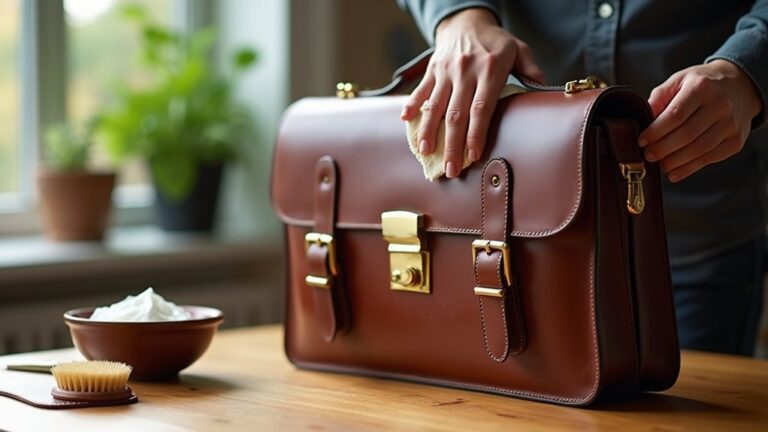 clean leather briefcase properly