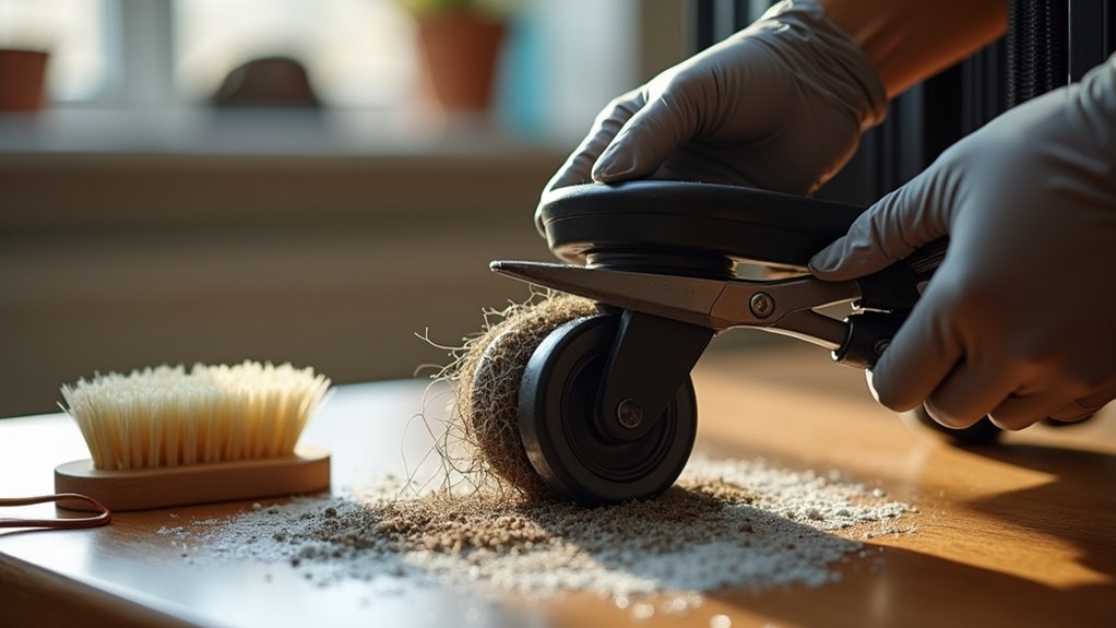 clean suitcase wheels regularly