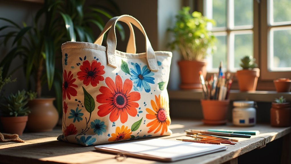 creative tote bag display